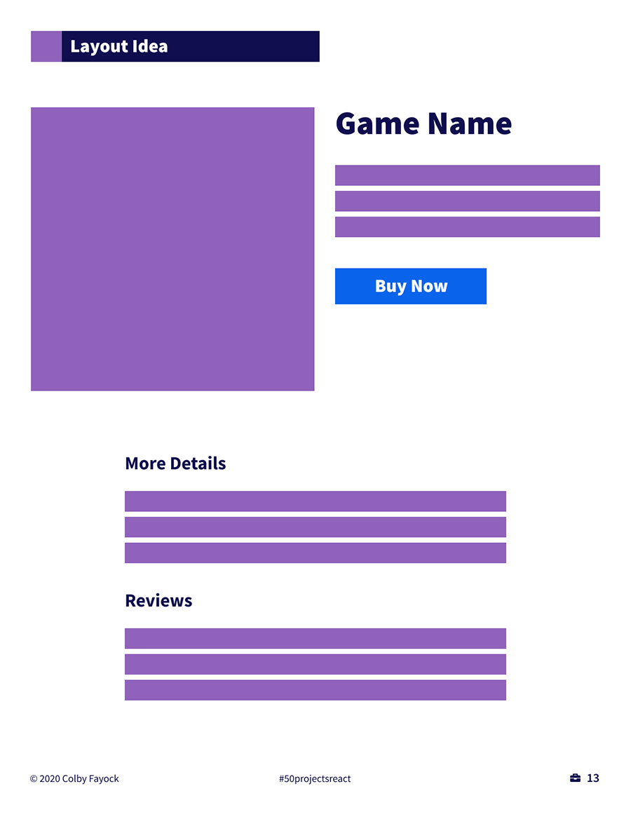 Example Ecommerce Store Design Layout